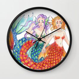 mermaidens Wall Clock