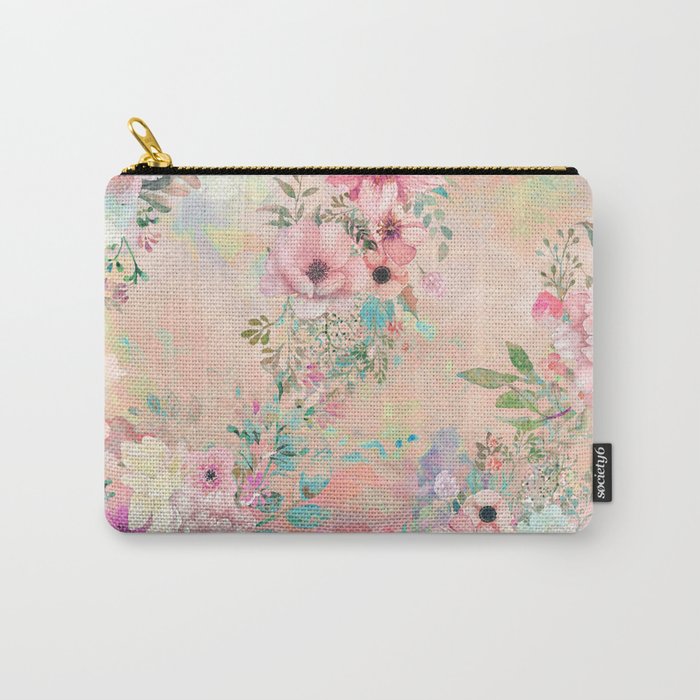Botanical Fragrances in Blush Cloud Carry-All Pouch
