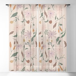 Flower Pattern Sheer Curtain | Pattern, Painting, Digital, Floral, Flower, Curated 