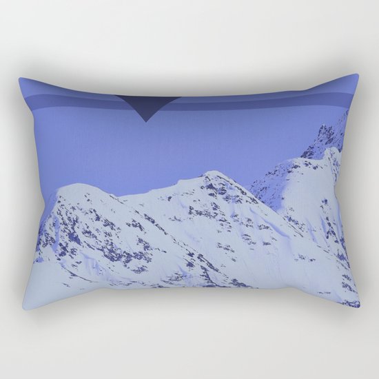 Alaskan Mountains - Periwinkle Rectangular Pillow