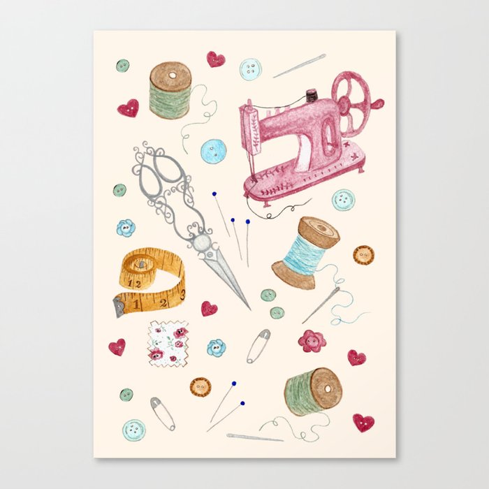 Sewing Canvas Print