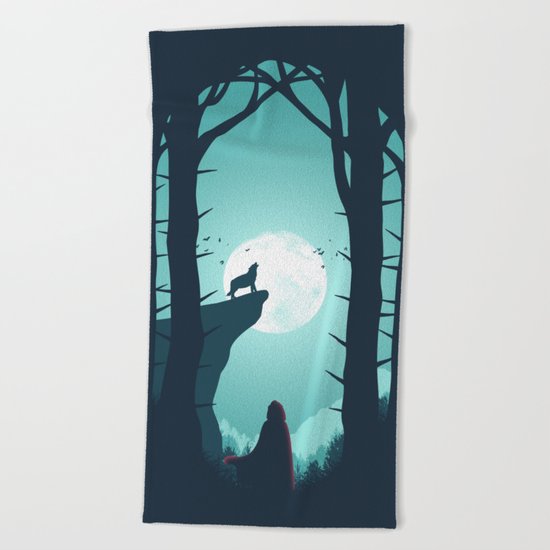 Full Moon Beach Towel
