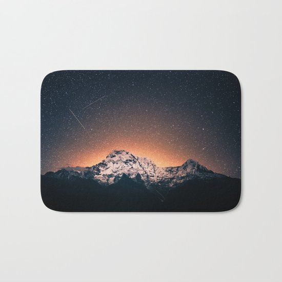 shooting stars over Nepal Bath Mat