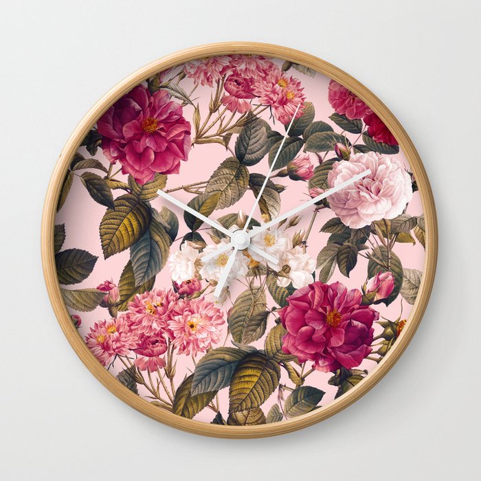Rose Garden V Wall Clock