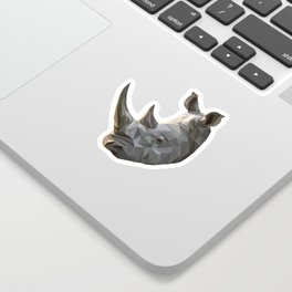 Low poly Rhinocerous Sticker