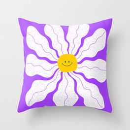 Happy flower Throw Pillow