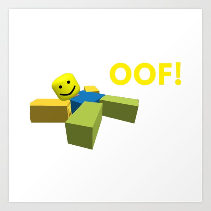 Roblox Oof Supine Happy Art Print By Chocotereliye - roblox oof cutting board by chocotereliye