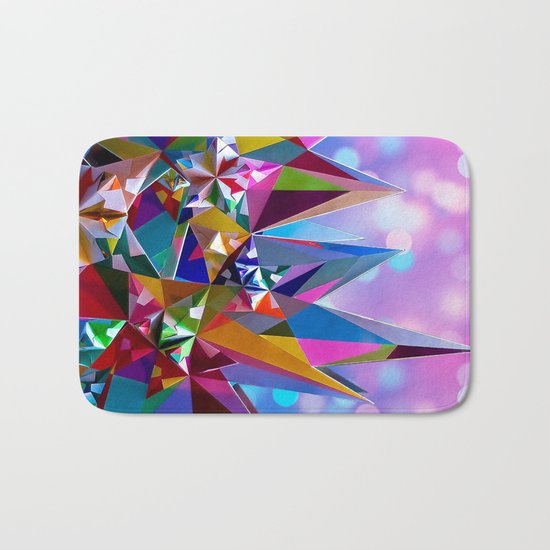 Festive colorful crystals Bath Mat