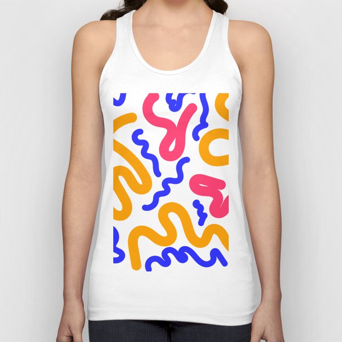 1 Abstract Shapes Squiggly Organic 220520 Tank Top
