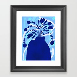 Blossom15-blue Framed Art Print