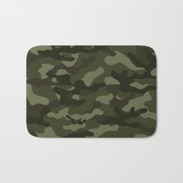 vintage military camouflage Bath Mat