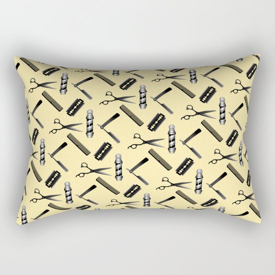 Barber Shop Pattern Rectangular Pillow