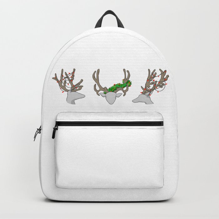 Christmas Reindeer Wreath Backpack