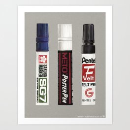 Markers: Sakura + METO + Pentel (1st edition) Art Print