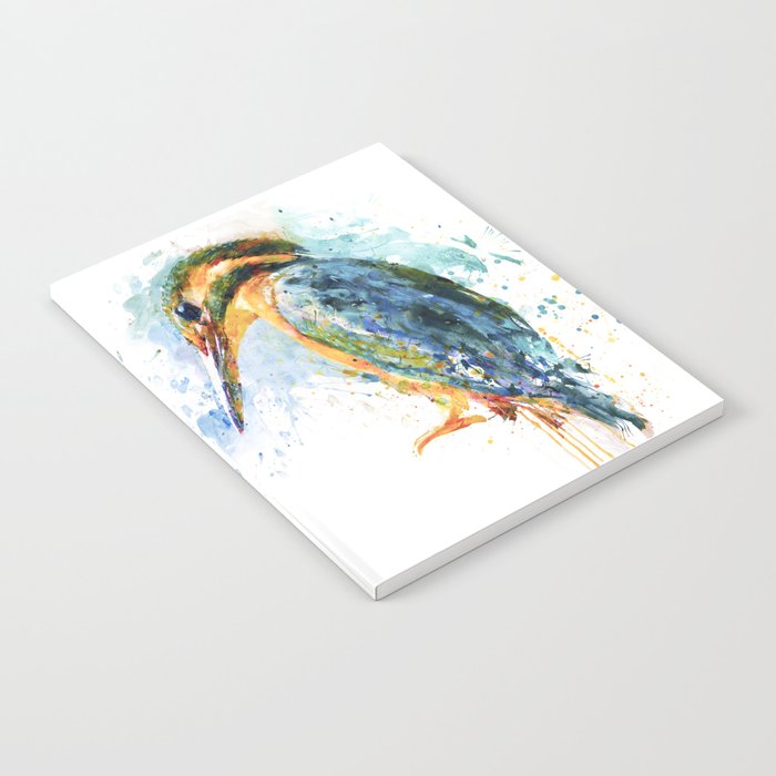 Kingfisher Bird Watercolor Painting Notebook