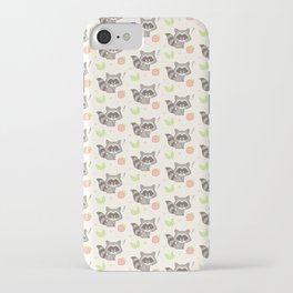 Raccoons love Strawberries! - Pattern iPhone Case