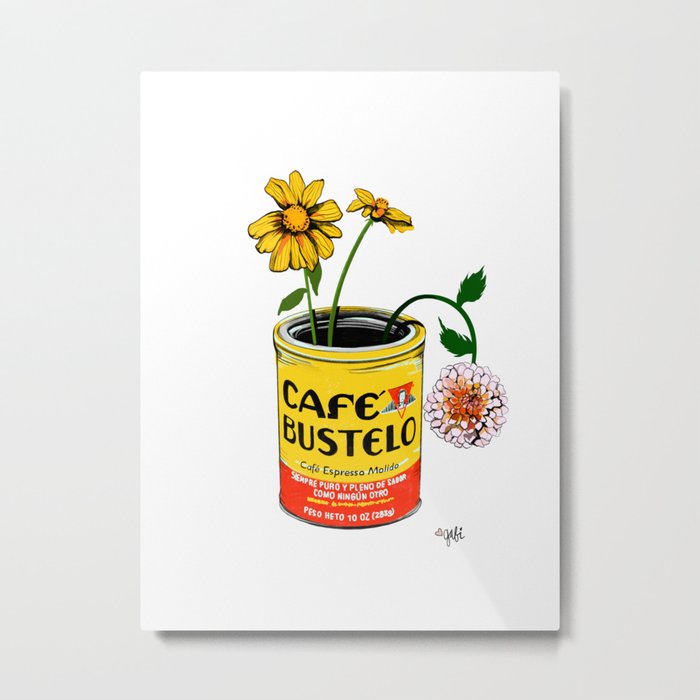 Coffee and Flowers for Breakfast Metal Print