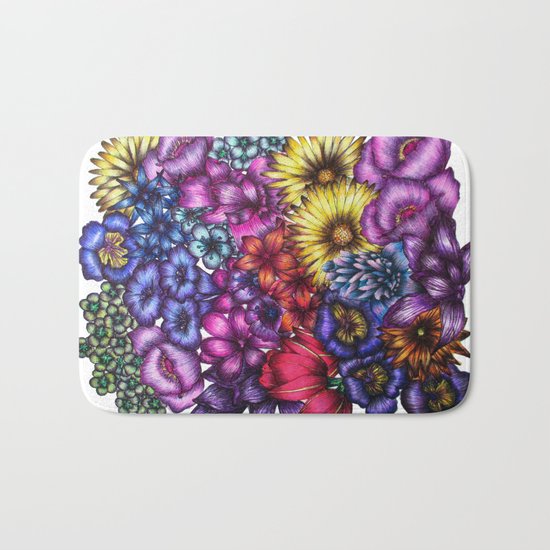 A Field of Flowers Bath Mat
