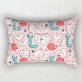 Bowl-A-Rama Pink Rectangular Pillow