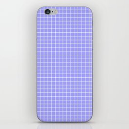 Periwinkle Collection - white grid 2 iPhone Skin