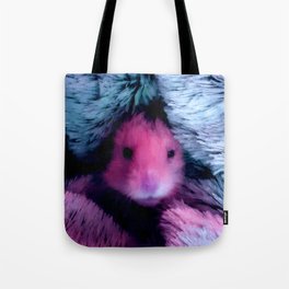 Hamster in pink and blue Tote Bag