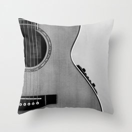 acoustic electric guitar music aesthetic close up elegant fine art photography  Throw Pillow