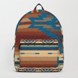 Pagosa Spirit Tribal Earth Tones and Turquoise Diamonds Backpack