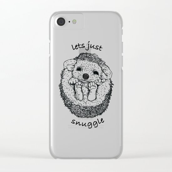 Hedgehog snuggle Clear iPhone Case
