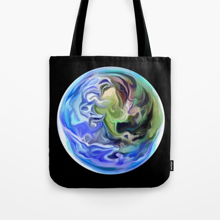 Swirly Planet Earth Globe  Tote Bag