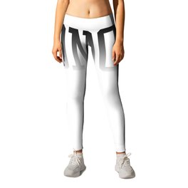 London Text Black Fade to White Leggings | London, Typography, Black and White, City, State, Curated, Fadedtext, Blackonwhite, Text, Blacktext 