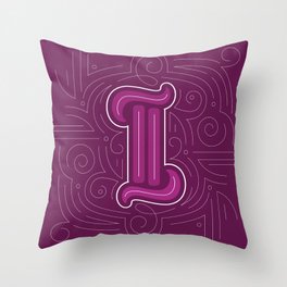 Type Art: Letter I Throw Pillow