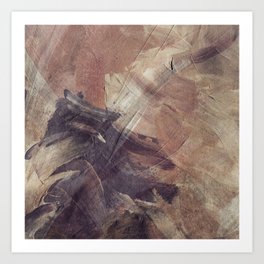 Pushback - Earth tone abstract Art Print