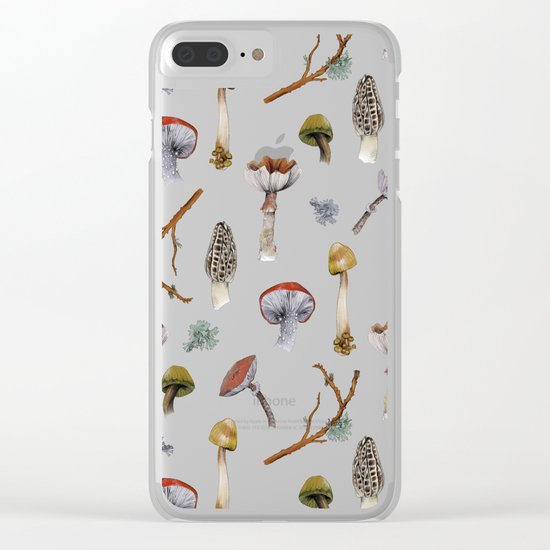 Mushroom Forest Party Clear iPhone Case