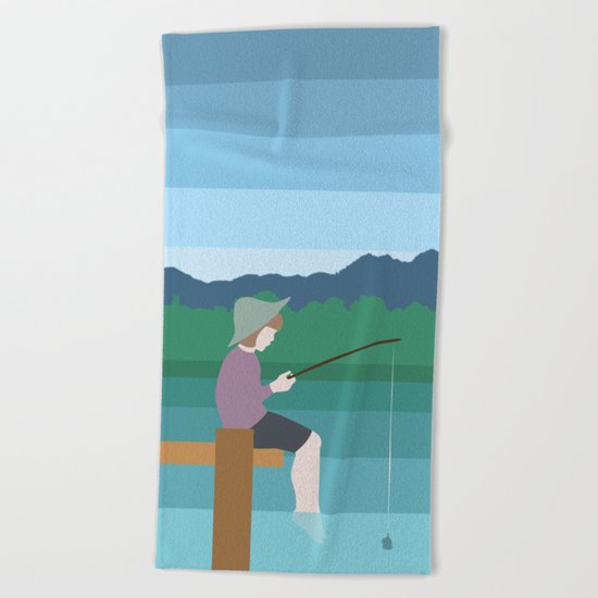 FISHING Beach Towel