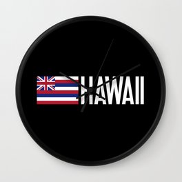 Hawaii: Hawaiin Flag & Hawaii Wall Clock