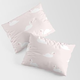 Swan pattern on pink 033 Pillow Sham