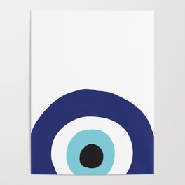 Blue Evil Eye Nazar Poster