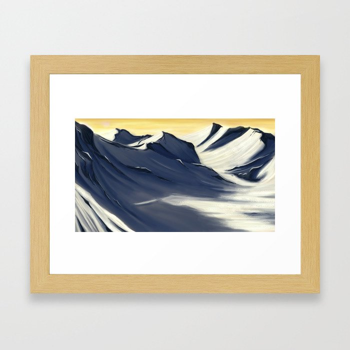 Sunset Mountain Range Framed Art Print