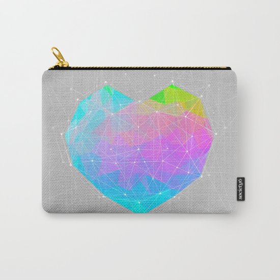 The Dots Will Somehow Connect (Geometric Heart) Carry-All Pouch