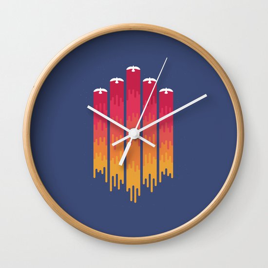 Break the Night with Color Wall Clock
