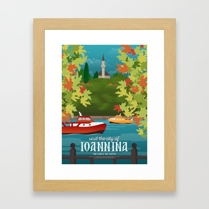 Ioannina, The Lake & The Mosque at the Castle (GR) Framed Art Print