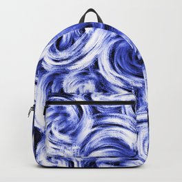 Blue jeans Medusa  Backpack | Graphicdesign, Coastalbrushstrokes, Bluedoodle, Coastalabstract, Bluewaves, Textureblue, Lightbluecoastal, Jeanscolor, Bluebrushstrokes, Blueripples 