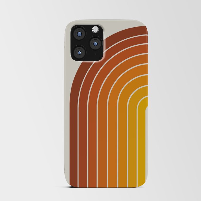 Gradient Arch IX Retro Orange Mid Century Modern Rainbow iPhone Card Case