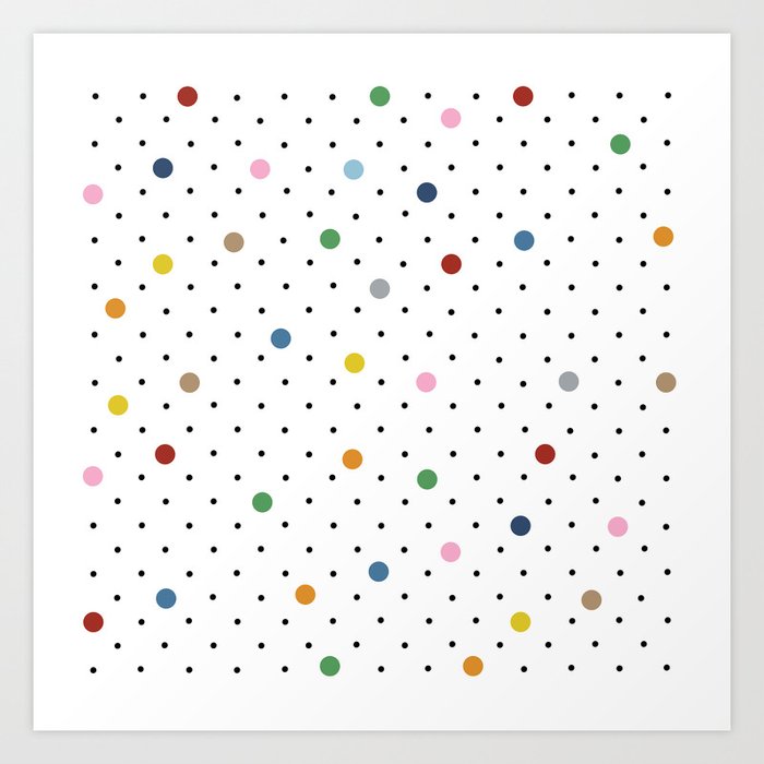 Pin Points Polka Dot Art Print By Projectm Society6