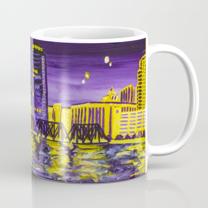 Grand Rapids Skyline Purple Coffee Mug