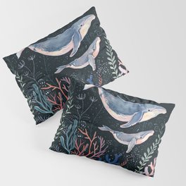 Whales and Coral Pillow Sham