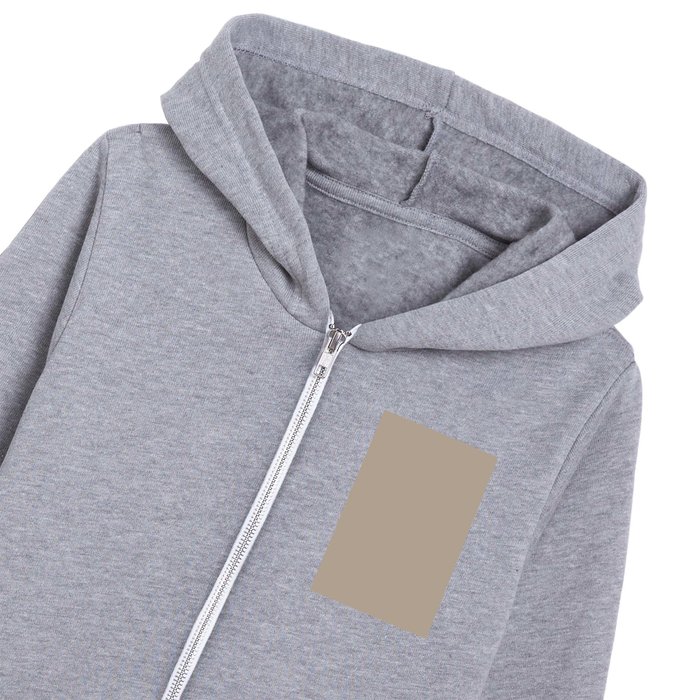 Neutral Tan Solid Color Accent Shade Matches Sherwin Williams Smoky Beige SW 9087 Kids Zip Hoodie