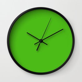 Kelly Green Solid Color Wall Clock