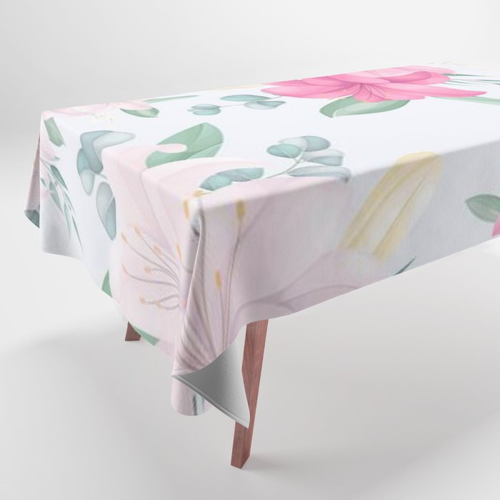 Pink Lillies Tablecloth