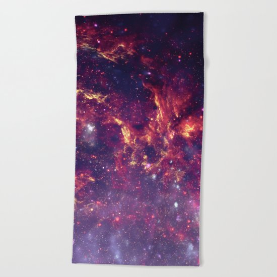Star Field in Deep Space Beach Towel